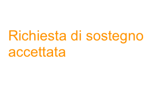 Richiesta di sostegno accettata